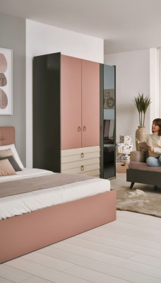 Moderno armario de lujo armario de madera armarios de vidrio dormitorio nuevo.