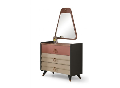 Cómoda con espejo Setra Moderno, diseño de lujo para el dormitorio, nuevo.