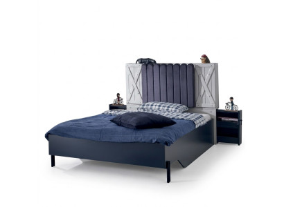 Diseño de cama de estilo moderno Cama de madera Diseño de lujo Muebles de dormitorio Cama de madera.