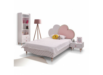Camas de lujo Cama infantil Dormitorio infantil Cama Muebles de cama infantil Madera Blanca Nuevo