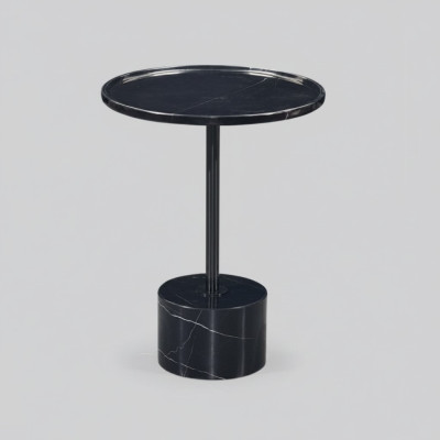 Elegante mesa auxiliar negra, mesa de centro, cómoda de dormitorio, mesas.