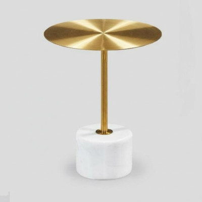 mesas de centro de lujo redondas modernas de metal dorado elegante mesa auxiliar