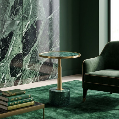 Mármol elegante mesa auxiliar verde nuevo lujoso moderno mesa de centro nuevo.