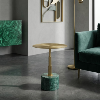 Mesa auxiliar de mármol elegante estilo oro nueva mesa de centro moderna lujosa nueva