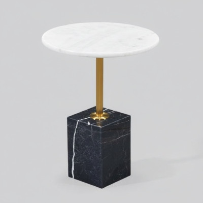 Mesa de centro moderna de alta calidad, redonda, elegante mesa auxiliar de lujo.