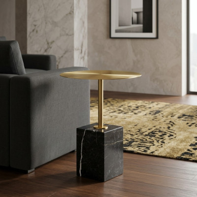 Mesas auxiliares de diseño de lujo de mesa de café de metal. Muebles de mesa.
