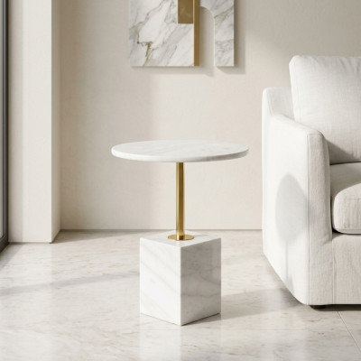 Mesa auxiliar de mármol, mesa de café, mesa de diseño, mesa de sala de estar, mesas nuevas