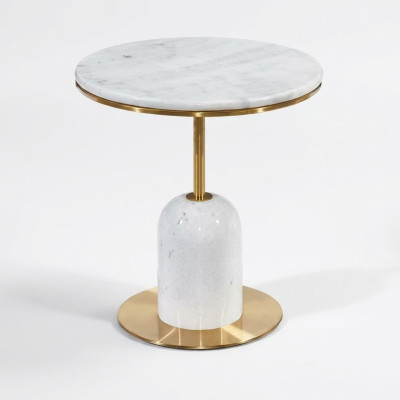 Mesa auxiliar blanca Mesa de café moderna de diseñador Sala de estar nueva