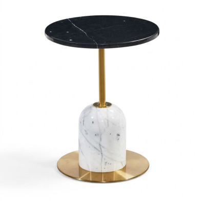 Mesa auxiliar de mármol de lujo moderna mesa de café de salón.