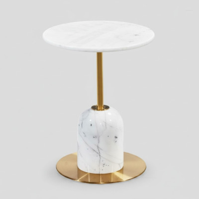 Mesa auxiliar de mármol de alta calidad, moderna, mesa de centro, para sala de estar.