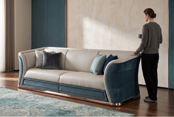 Sofás de cuero artificial conjunto de sofá de salón Diseño Sofás modernos Sofá de 2 plazas