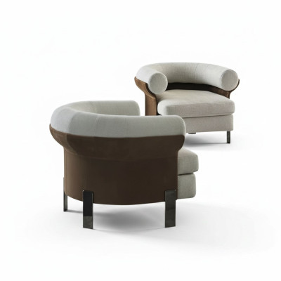 sillones de lujo Sillón moderno Sofá de televisión Sofá de 1 plaza Tela de tela