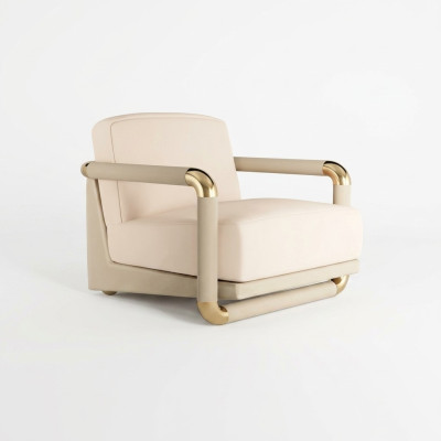 Estilo de sillón beige sillón sofá de televisión de 1 plaza sofá de tela de tela.