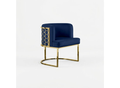 Silla moderna para comedor, sillas de club, silla tapizada azul, sillón nuevo lounge