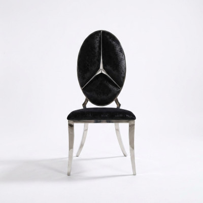 Silla Negra Nueva Sillas Sillón tapizado Sillón de metal Lounge Muebles de diseño