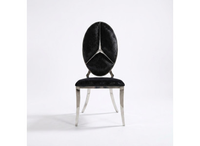 Silla Negra Nueva Sillas Sillón tapizado Sillón de metal Lounge Muebles de diseño