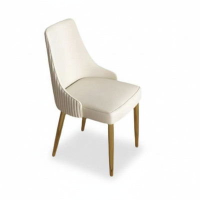 Estilo moderno Elegante Sillón Silla Blanco Asiento Acolchado Diseño Metal nuevo