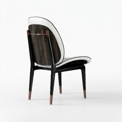Sillas de comedor Sala de estar Marrón elegante silla con patas de madera Moderno