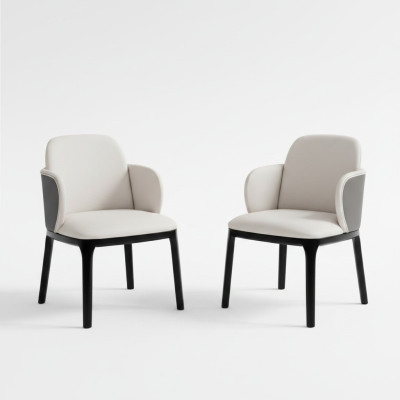 Sillas de comedor Sala de estar lujosas y elegantes silla con patas de madera nuevas