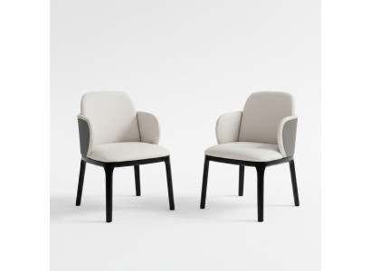 Sillas de comedor Sala de estar lujosas y elegantes silla con patas de madera nuevas