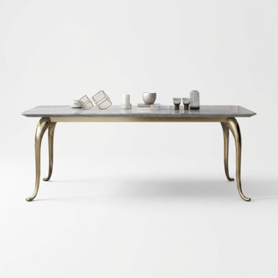 Mesa de comedor de lujo moderna, mesa de cocina rectangular de diseño, muebles de comedor.