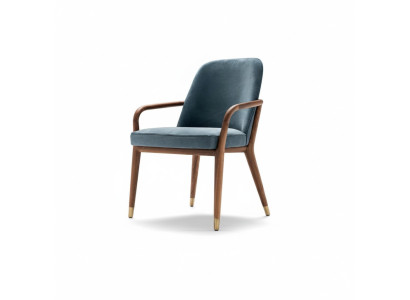 Silla de comedor azul de diseñador, muebles de comedor, silla de cocina, silla con respaldo.