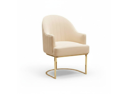 Silla de comedor beige diseñador de una sola plaza tela muebles sillas tapizadas
