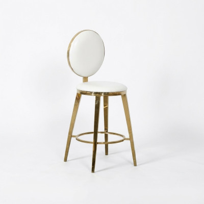 Diseñador Silla tapizada blanca Muebles de comedor Lujo Textil Individual