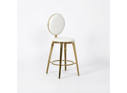 Diseñador Silla tapizada blanca Muebles de comedor Lujo Textil Individual