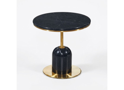 Mesa auxiliar redonda para la sala de estar Mesa de centro negra Mesa de lujo para el sofá Mesa