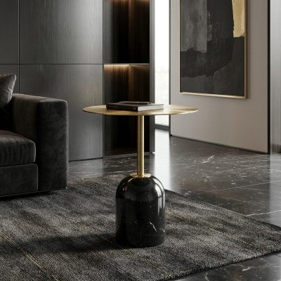 Elegante mesa de centro Mesa de café redonda Mesas auxiliares Muebles de lujo Nuevo