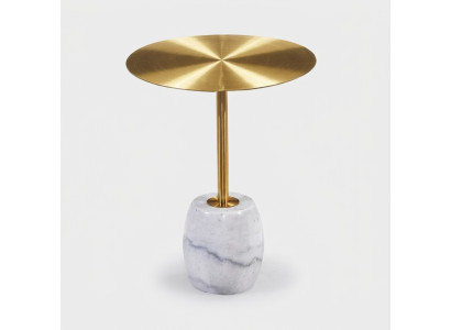 Mesa de centro de lujo de diseñador, mesa auxiliar dorada, muebles