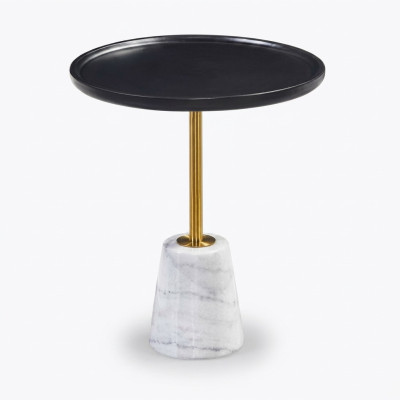 Mesa auxiliar moderna en blanco y negro para sala de estar. Mesas de almacenamiento, mesa auxiliar, mesa.