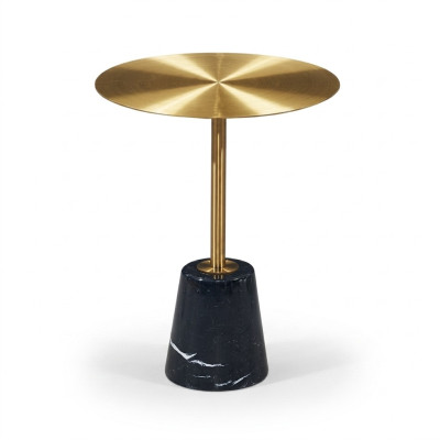 Alta mesa de centro de alta calidad, elegante mesa de centro dorada, mesa auxiliar de revistas.