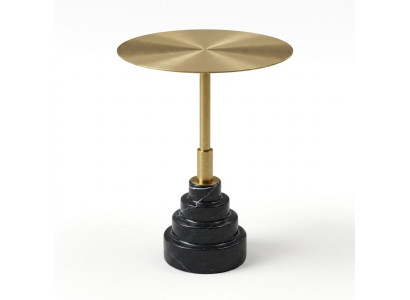 Mesa auxiliar Diseño de mesa Lujo Mesas Muebles Acero inoxidable Redondo Metal Oro