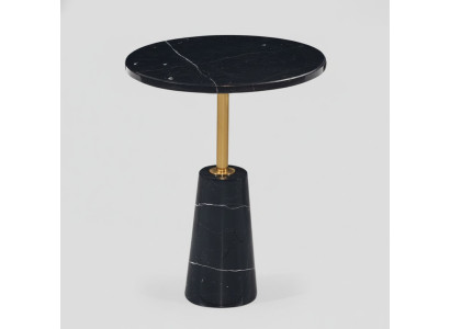 Mesa auxiliar redonda negra Diseñador Mesa de café Acero inoxidable Muebles Estilo