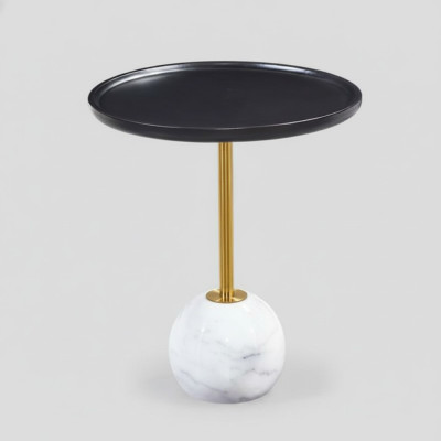 Mesa de centro moderna Mesa auxiliar redonda Mesa de lujo para sala de estar.