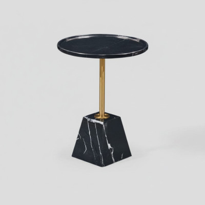 Mesa lateral negra, mesas auxiliares de diseñador elegantes y modernas.
