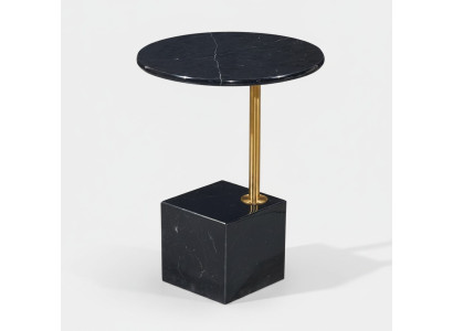 Mesa auxiliar moderna negra imitación mármol mesas muebles de sala de estar