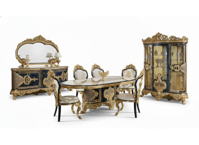 Mesa de comedor negra y dorada juego de comedor muebles de mesa de madera para cenar 5 piezas nuevo
