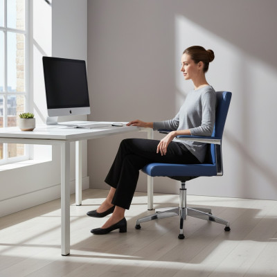 Silla de juego moderna azul Silla de oficina Silla de escritorio Silla giratoria Silla ejecutiva Nueva
