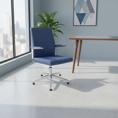 Silla de juego con estilo azul, silla de oficina, silla giratoria de escritorio, silla ejecutiva nueva.