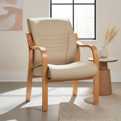 Silla de cuero artificial diseño silla beige sillas silla de comedor silla de oficina.