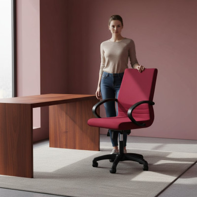 Silla de oficina moderna para juegos, silla individual roja, silla de escritorio giratoria