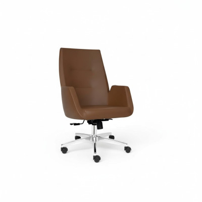 Elegante silla de oficina gaming moderna individual marrón silla de oficina giratoria