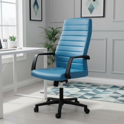 Silla de oficina de lujo de piel sintética silla de juego silla de oficina nuevo silla giratoria azul nuevo
