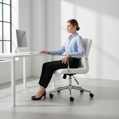 Silla de oficina blanca Silla de juego Silla de oficina Silla giratoria Silla ejecutiva Nueva