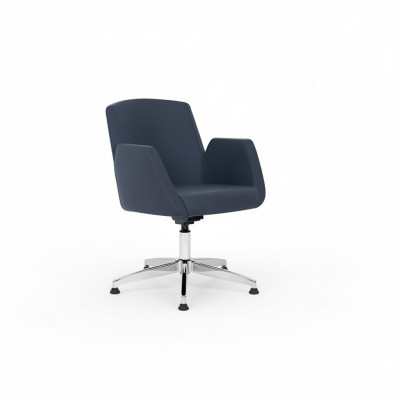 Silla de oficina moderna de piel sintética acolchada, sillas de ordenador, muebles negros.
