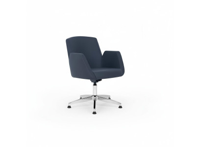 Silla de oficina moderna de piel sintética acolchada, sillas de ordenador, muebles negros.