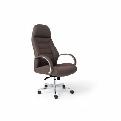 Tapizado de silla de cuero sintético Sillas de oficina Sillas de ordenador modernas Muebles Marrón